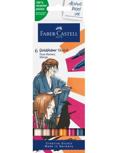 Marker Faber-Castell Sketch Goldfaber Manga 6-värvi
