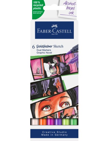 Marker Faber-Castell Sketch Goldfaber Grafiiline loo 6-värvi