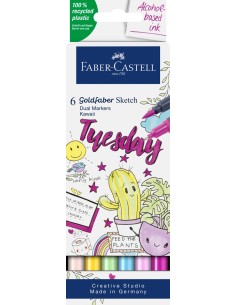 Marker Faber-Castell Sketch Goldfaber Kawaii 6-värvi