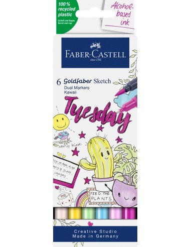 Marker Faber-Castell Sketch Goldfaber Kawaii 6-värvi