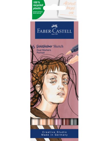 Marker Faber-Castell Sketch Goldfaber Portree 6-värvi