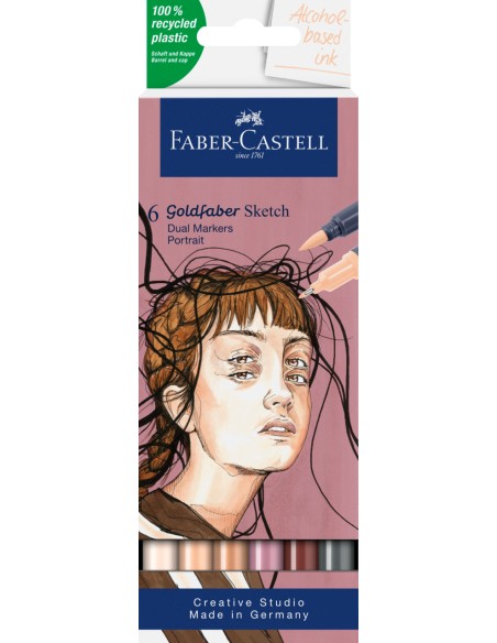 Marker Faber-Castell Sketch Goldfaber Portree 6-värvi