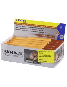 Permanentne marker Lyra Ink, ehitusmarker, punane