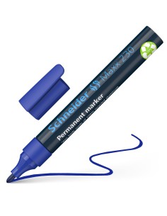 Permanent Marker Schneider 230, bullet tip, blue