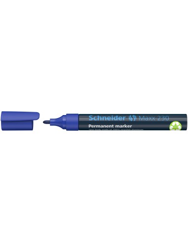 Permanentne marker Schneider 230 1-3mm ümar ots, sinine