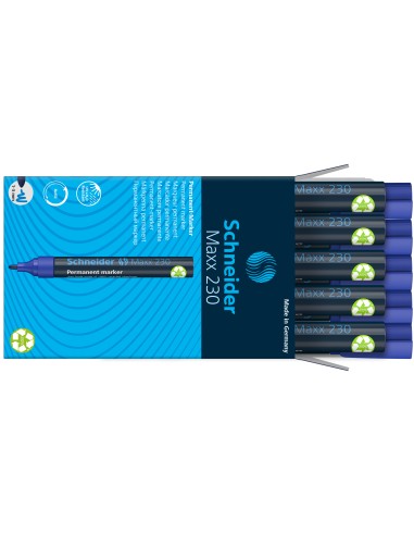 Permanent Marker Schneider 230, bullet tip, blue