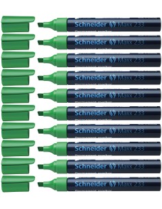 Permanent Marker Schneider 233, chisel tip, green 2