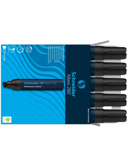Permanent Marker Schneider 280 4-12mm chisel tip, black