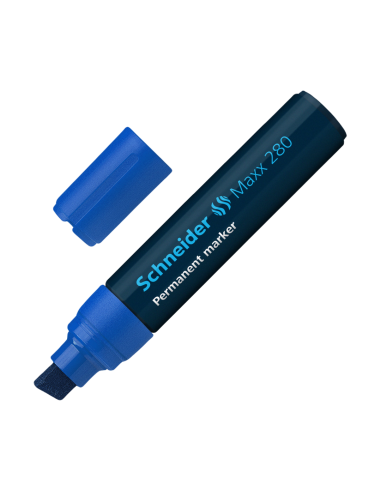 Permanent Marker Schneider 280 chisel tip, blue