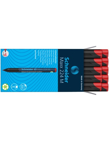 OHP marker Schneider 224 M 1,0mm permanent red (O)