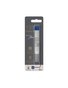Südamik Parker pastapliiatsile QuinkFlow M 3tk/pk sinine