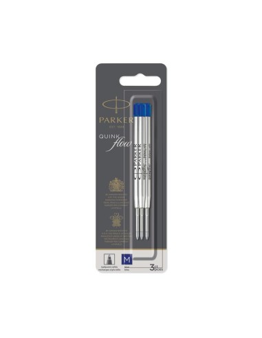Südamik Parker pastapliiatsile QuinkFlow M 3tk/pk sinine