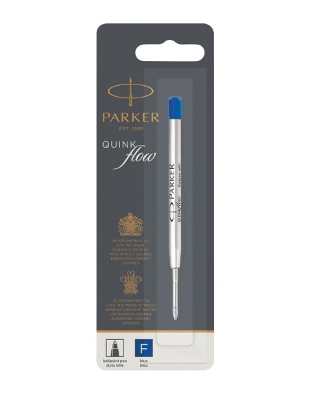Südamik Parker pastapliiatsile QuinkFlow F sinine blistris