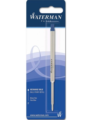 Waterman Ballpoint Pen Refill, Fine Tip with Blue Ink, 1 Count