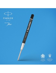 PARKER QUINKflow Ballpoint Pen Ink ECO Refill, Medium Tip, Black