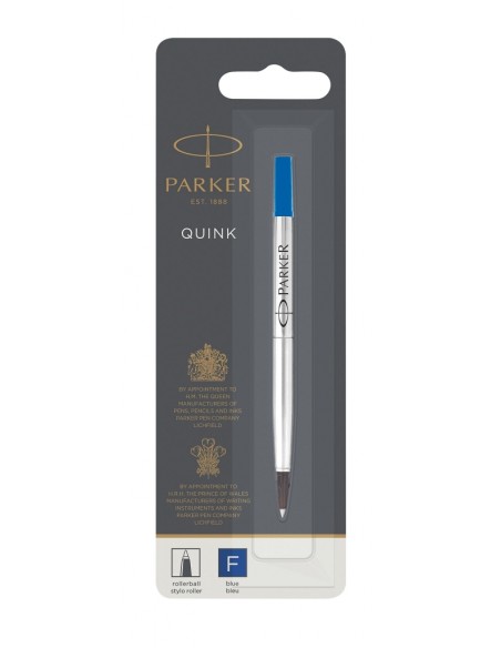 PARKER QUINK Rollerball Pen Ink Refill, Fine, Blue