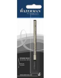 Waterman Rollerball Pen Refill, Fine Tip with Black Ink, 1 Count