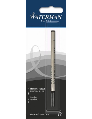 Waterman Rollerball Pen Refill, Fine Tip with Black Ink, 1 Count