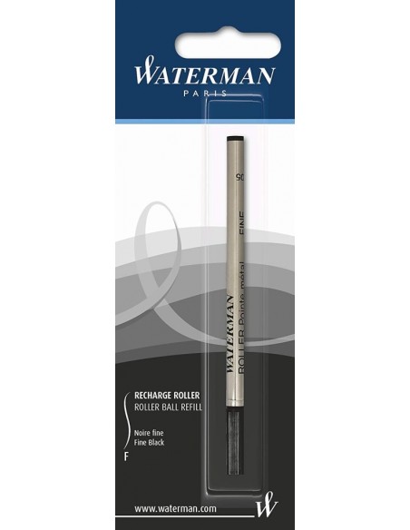 Waterman Rollerball Pen Refill, Fine Tip with Black Ink, 1 Count