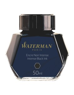 Waterman Fountain Pen Ink, Intense Black, 50ml Bottle