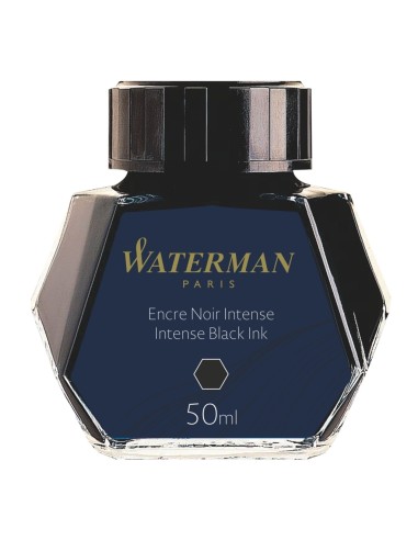 Waterman Fountain Pen Ink, Intense Black, 50ml Bottle