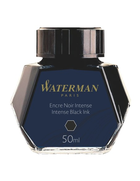 Waterman Fountain Pen Ink, Intense Black, 50ml Bottle