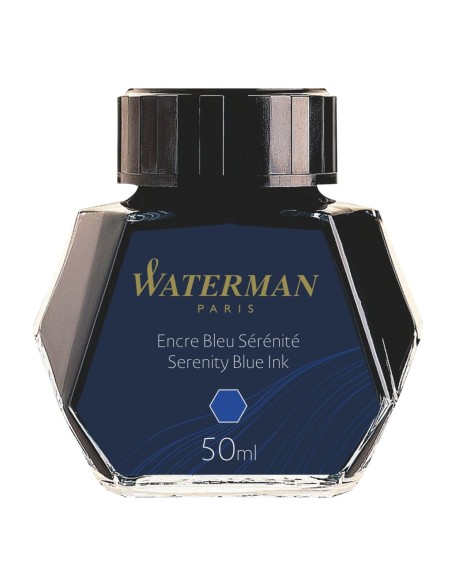Waterman Fountain Pen Ink, Serenity Blue, 50ml Bottle