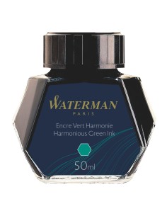 Waterman Fountain Pen Ink, Harmonious Green, 50ml Bottle