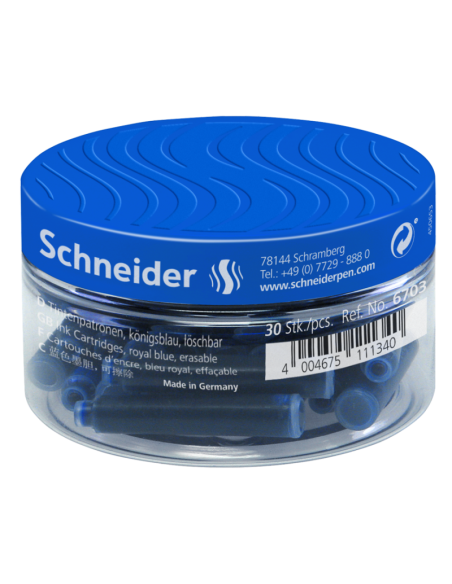 Ink cartridges Schneider 30pcs blue