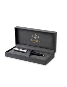 PARKER 51 Ballpoint Pen, Black resin Chrome Trim, Medium Point with Black Ink, Gift Box