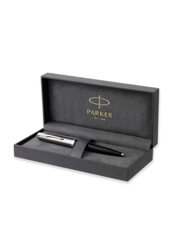 PARKER 51 Ballpoint Pen, Black resin Chrome Trim, Medium Point with Black Ink, Gift Box