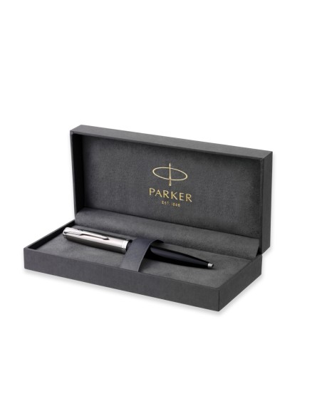 PARKER 51 Ballpoint Pen, Black resin Chrome Trim, Medium Point with Black Ink, Gift Box