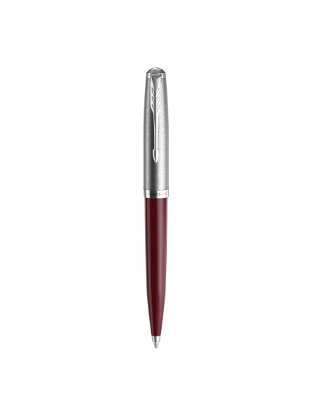 PARKER 51 Ballpoint Pen, Burgundy resin Chrome Trim, Medium Point with Black Ink, Gift Box