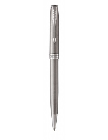 PARKER Sonnet Ballpoint Pen, Stainless Steel with Palladium Trim, Medium Point Black Ink (1931512)