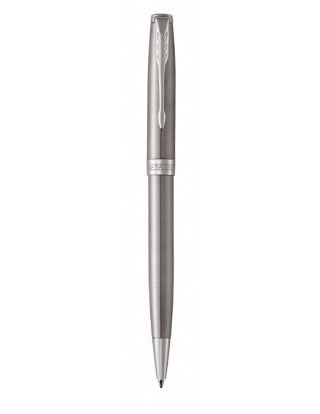 PARKER Sonnet Ballpoint Pen, Stainless Steel with Palladium Trim, Medium Point Black Ink (1931512)
