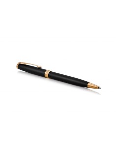 PARKER Sonnet Ballpoint Pen, Matte Black Lacquer with Gold Trim, Medium Point Black Ink (1931519)