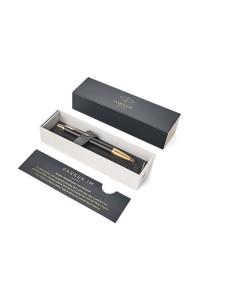 PARKER IM Ballpoint Pen, Premium Black with Medium Point Blue Ink Refill (1931667) 2