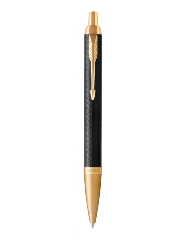PARKER IM Ballpoint Pen, Premium Black with Medium Point Blue Ink Refill (1931667)