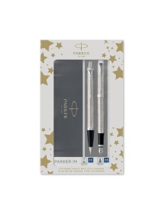 Komplekt Parker IM Stainless Steel T sulepea+pastapliiats Medium Blue