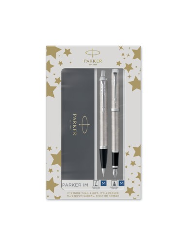 Komplekt Parker IM Stainless Steel T sulepea+pastapliiats Medium Blue