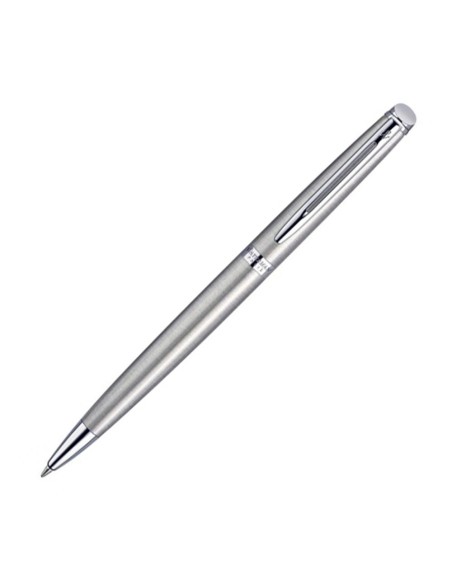 Waterman Hémisphère Ballpoint Pen, Stainless Steel with Chrome Trim, Medium Point with Blue Ink Cartridge, Gift Box