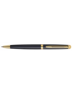 Waterman Hémisphère Ballpoint Pen, Matte Black with 23k Gold Trim, Medium Point with Blue Ink Cartridge, Gift Box