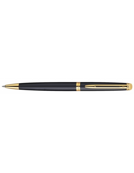 Waterman Hémisphère Ballpoint Pen, Matte Black with 23k Gold Trim, Medium Point with Blue Ink Cartridge, Gift Box