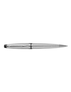 Waterman Expert Ballpoint Pen, Stainless Steel with Chrome Trim, Medium Nib with Blue Ink Cartridge, Gift Box