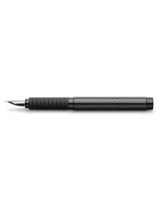 Faber-Castell Essentio Carbon fountain pen, nib width F, ink blue erasable, barrel colour black 2