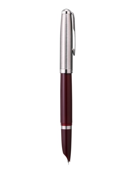 PARKER 51 Fountain Pen, Burgundy resin Chrome Trim, Fine Point with Black Ink, Gift Box