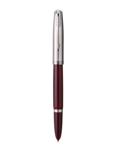 PARKER 51 Fountain Pen, Burgundy resin Chrome Trim, Fine Point with Black Ink, Gift Box