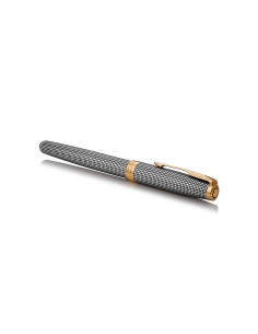 Fountain pen 18k Parker Sonnet Silver Chiselled GT Fine