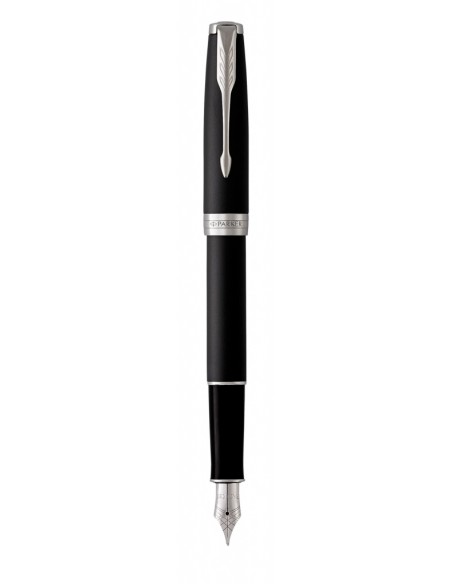 PARKER Sonnet Fountain Pen, Matte Black Lacquer with Palladium Trim, Fine Nib (1931521)