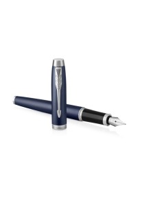 PARKER IM Fountain Pen, Matte Blue, Fine Nib with Blue Ink Refill (1931647)